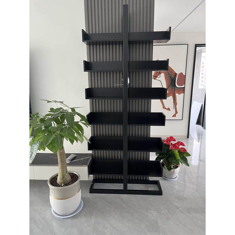 学生书架墙角黑色落地网红铁艺书柜25窄置物架少儿绘本架墙缝,住宅家具,书架,淘宝优惠券,粉丝福利购,淘宝优惠卷