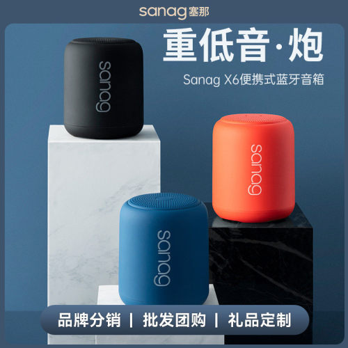 sanag塞那便携式蓝牙音箱重低音炮电脑桌面爆款无线小音响X6S