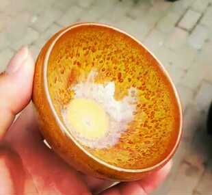 金桔釉油滴盏 火凤凰 建盏 茶叶末结晶釉柿红釉黄金釉窑变杯子821