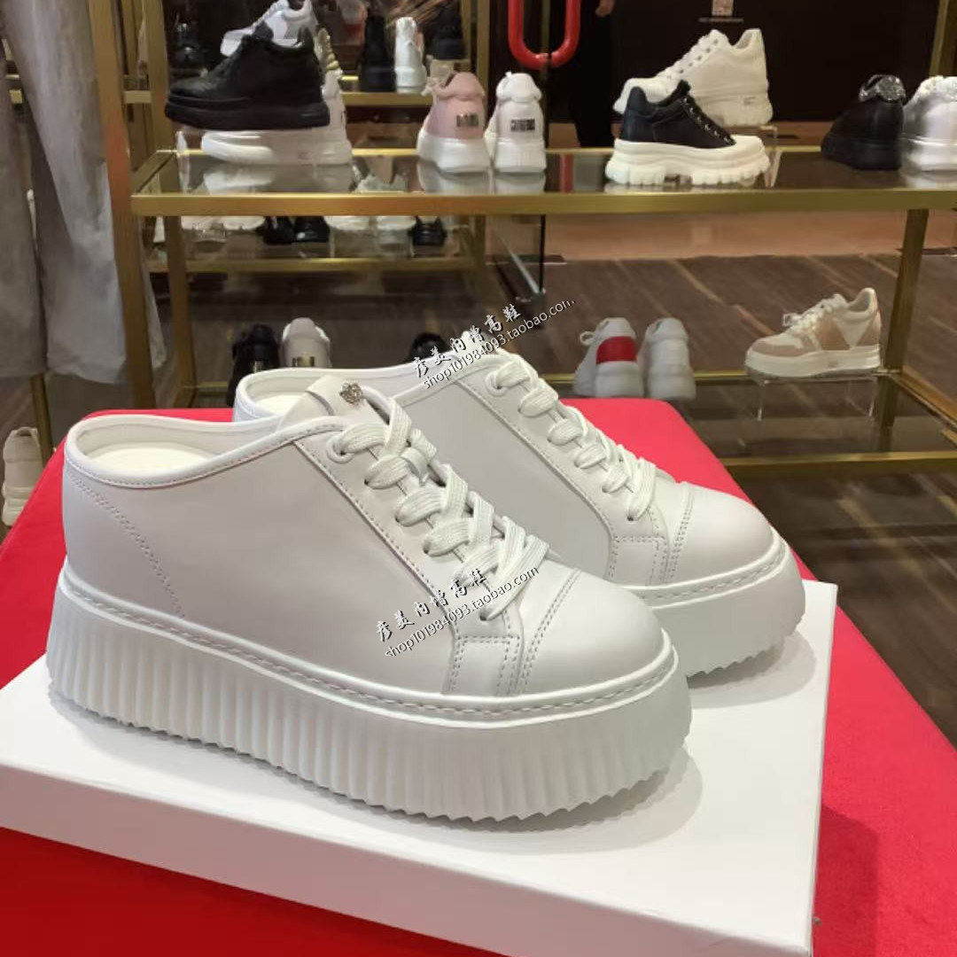 香港代购iijin艾今25春夏新品厚底内增高9cm超轻饼干休闲半拖鞋图片