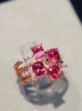 轻奢私人天然缅甸无烧尖晶石戒指