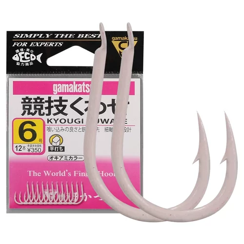 日本gamakatsu鱼钩伽玛卡兹钓钩带倒刺竞技鲤鱼钩草鱼鳊鱼钩66727