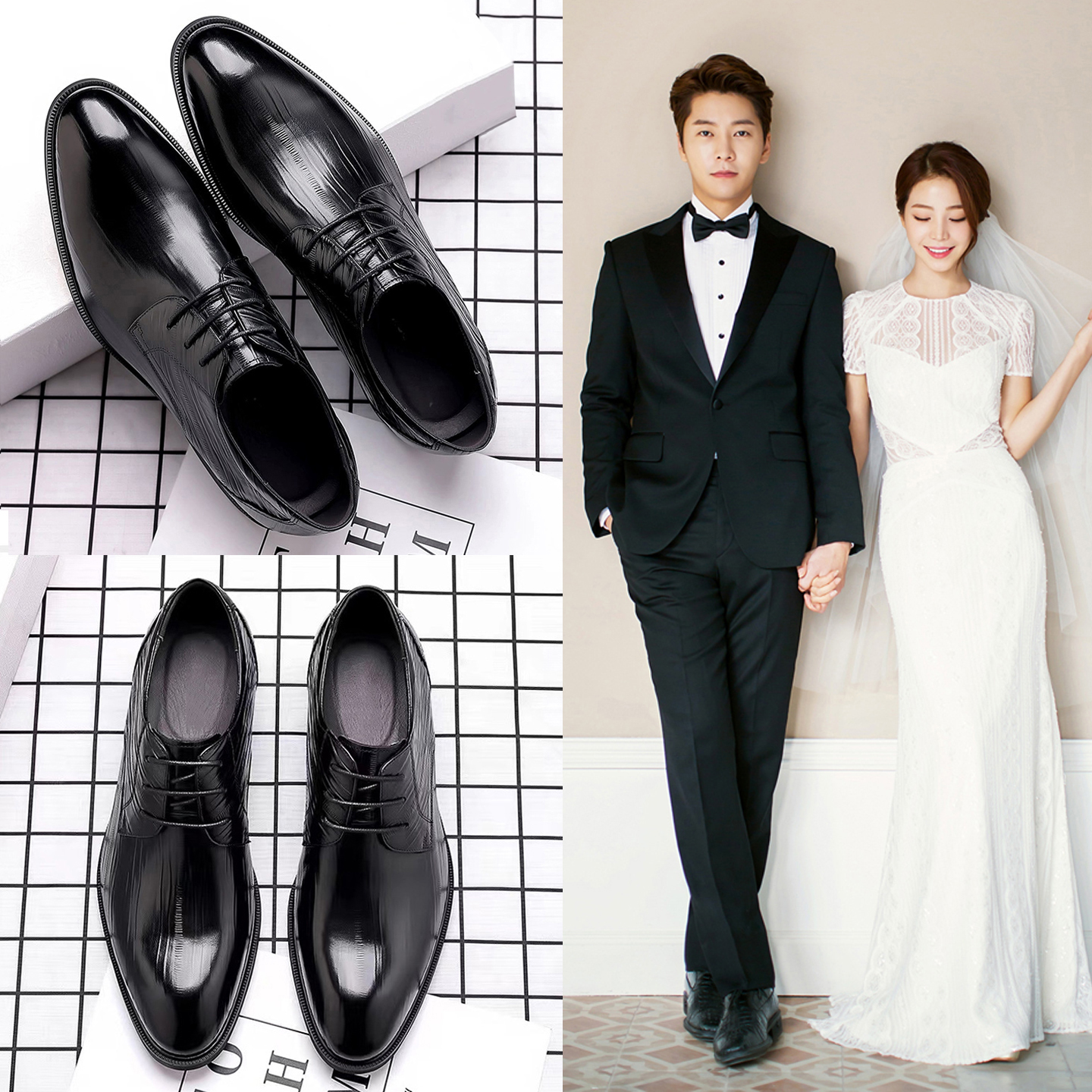 新郎配西装结婚休闲皮鞋男士商务
