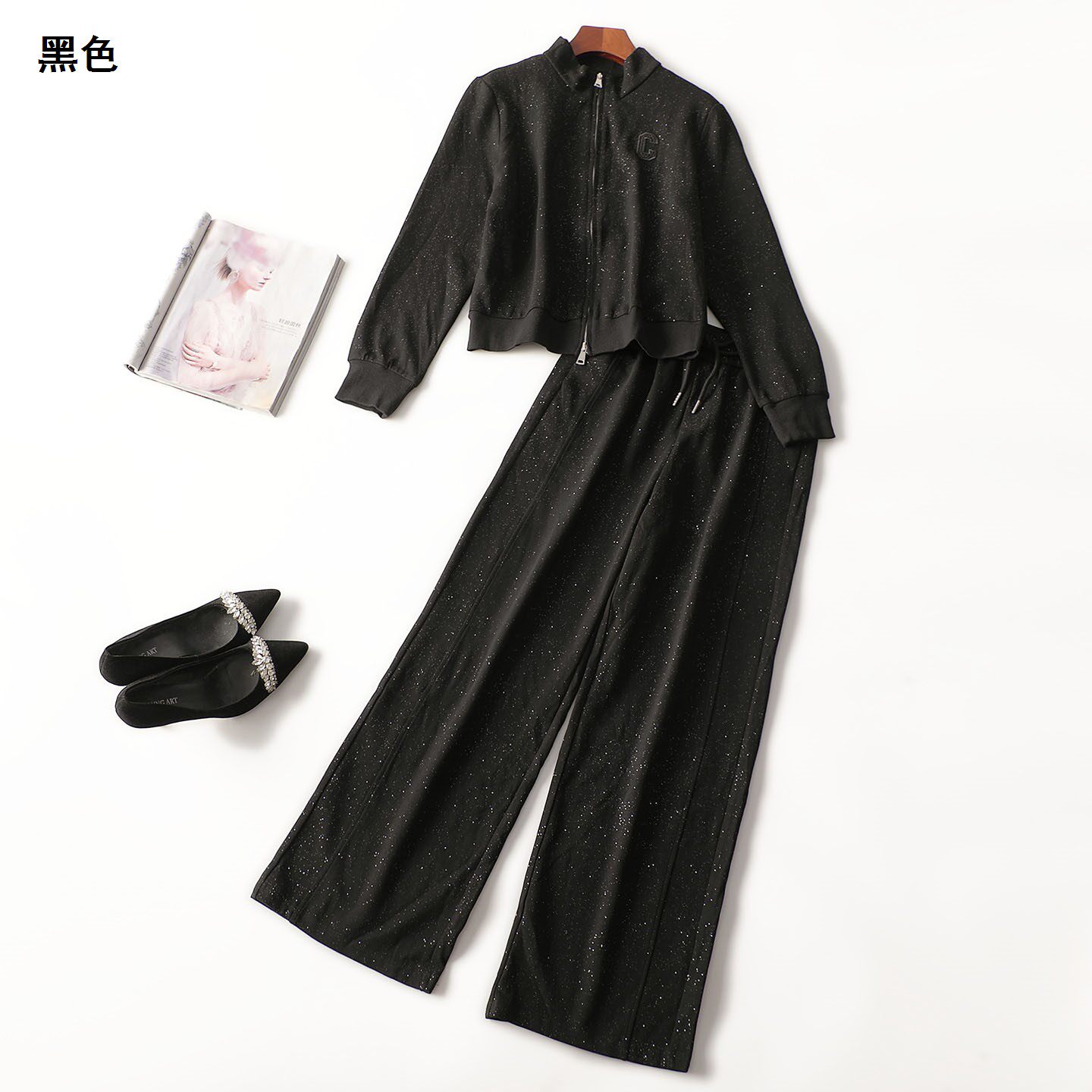 412259 秋长款拉链长袖外套裤子套装,女装/女士精品,时尚套装,淘宝优惠券,粉丝福利购,淘宝优惠卷