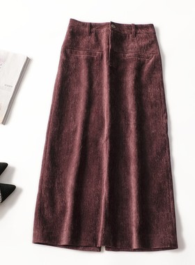 246903新款超值品质精品女装精致厚款洋气百搭秋加长半身裙