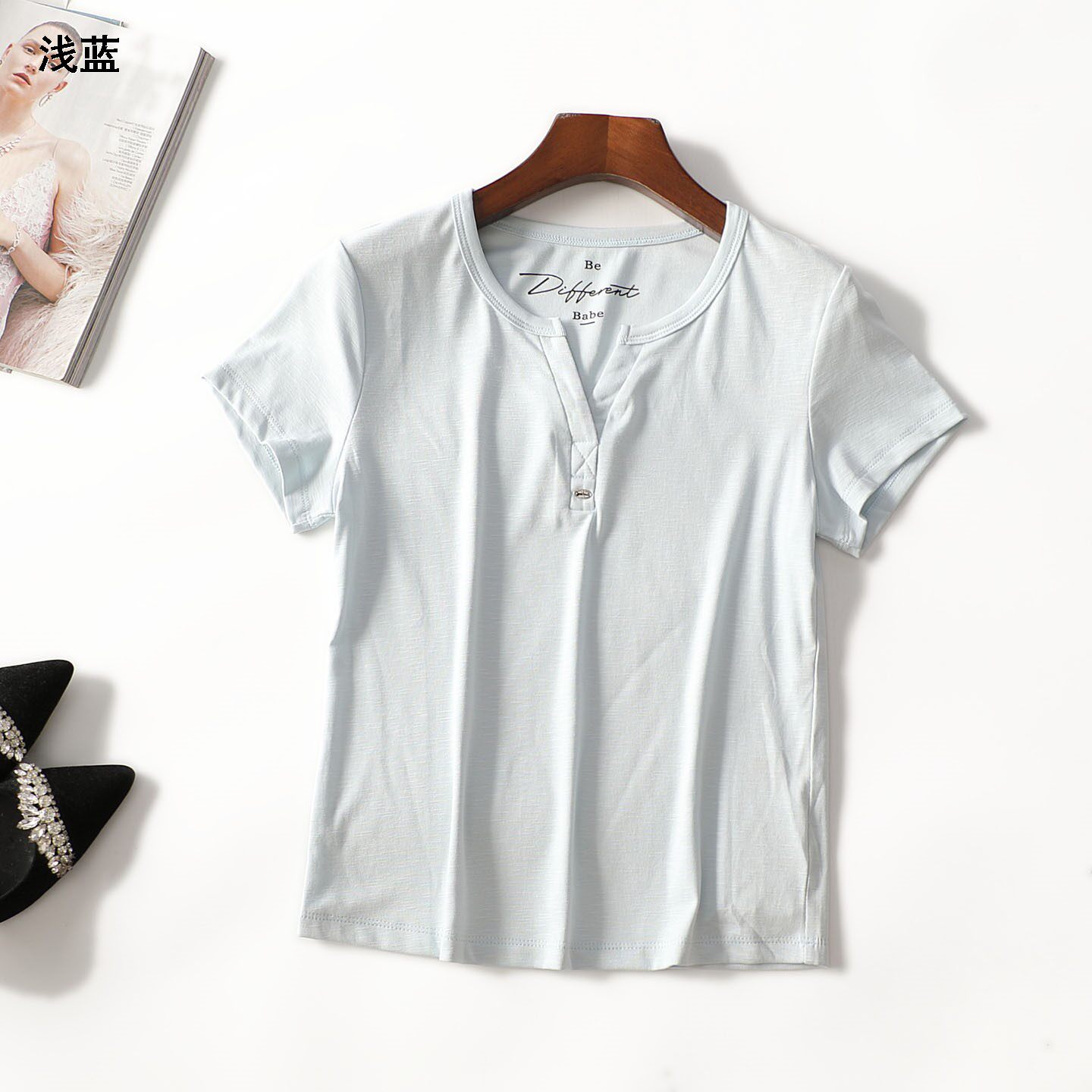 249609 夏T恤 女中长款短袖套头.L.XL.2XL.3XL.4XL