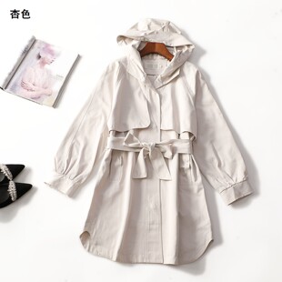 长袖 女长款 暗扣 春风衣 248581