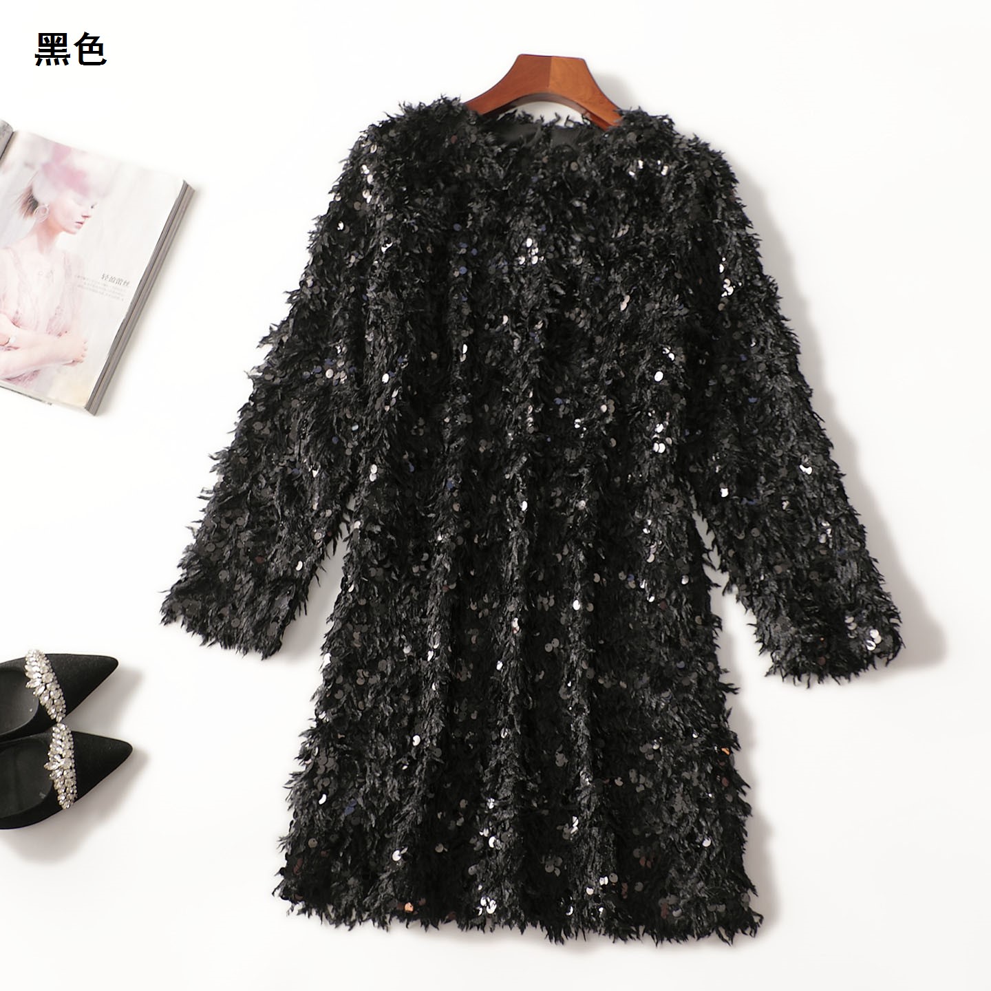 246639 秋连衣裙 深圳女长款长袖套头清仓