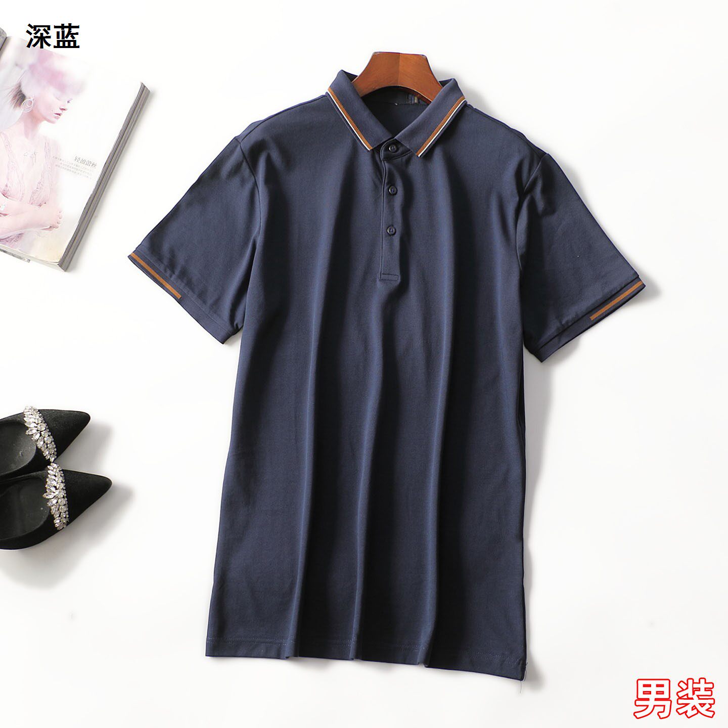 249130 夏T恤 男装中长款短袖套头.2XL.3XL.5XL