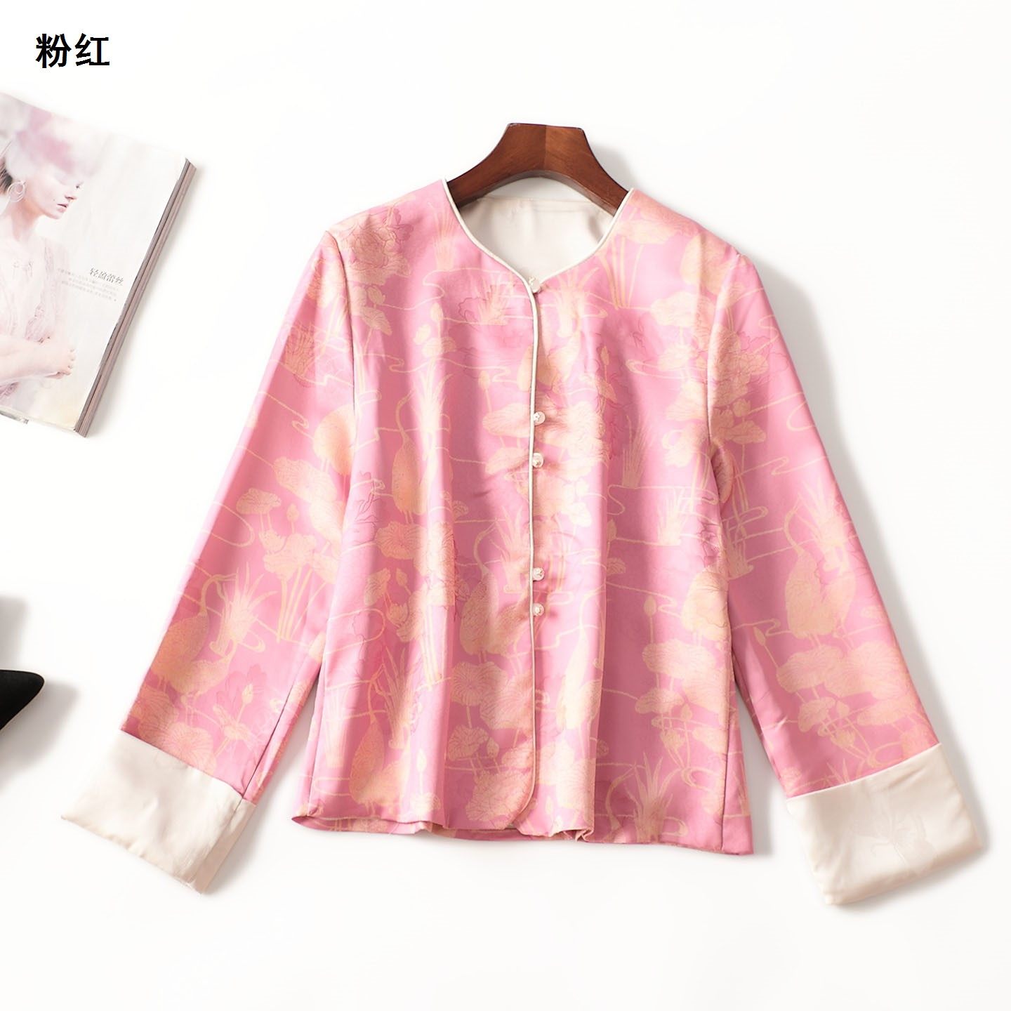 246871超值精品女装国风中式优雅气质秋中长款单排扣长袖印花外套,女装/女士精品,短外套,淘宝优惠券,粉丝福利购,淘宝优惠卷