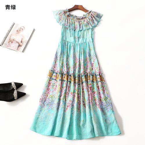 414407 清仓夏连衣裙 女加长款短袖套头.XL.2XL