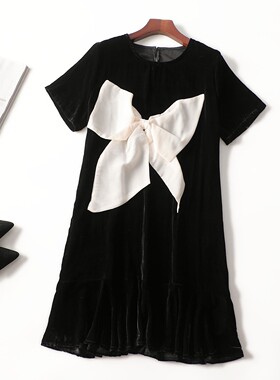 246588 夏长款套头短袖连衣裙