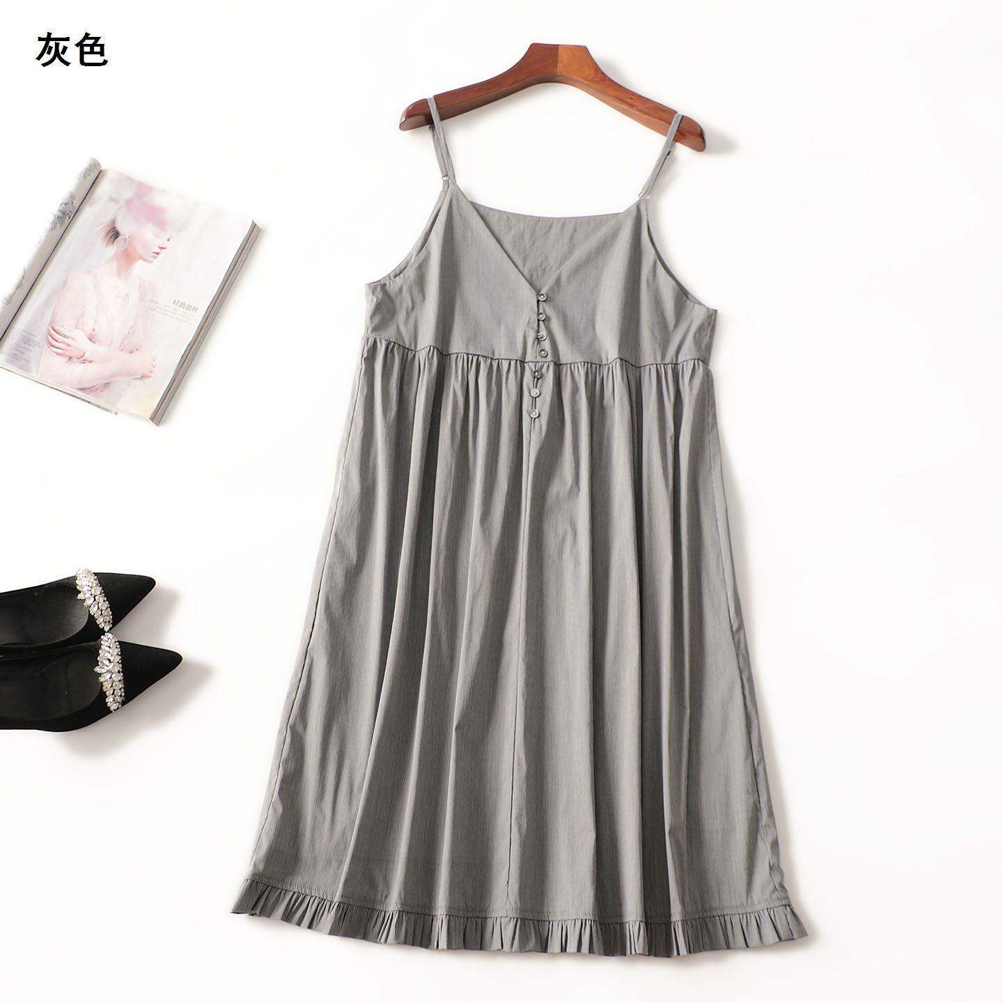 246896 夏棉连衣裙 女长款套头.M