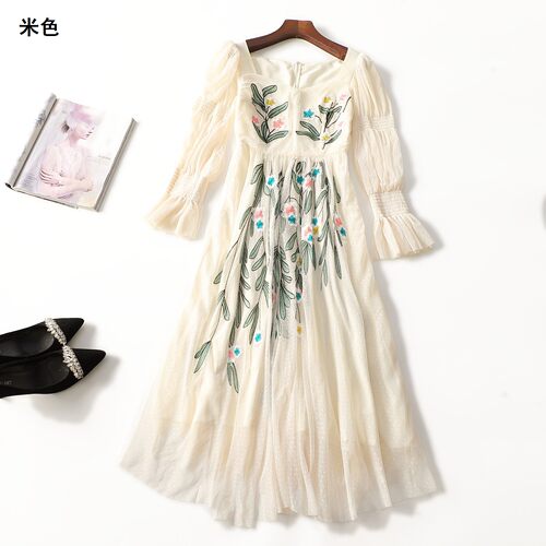 248870 春连衣裙 深圳女加长款长袖套头.S.L.XL.2XL.M
