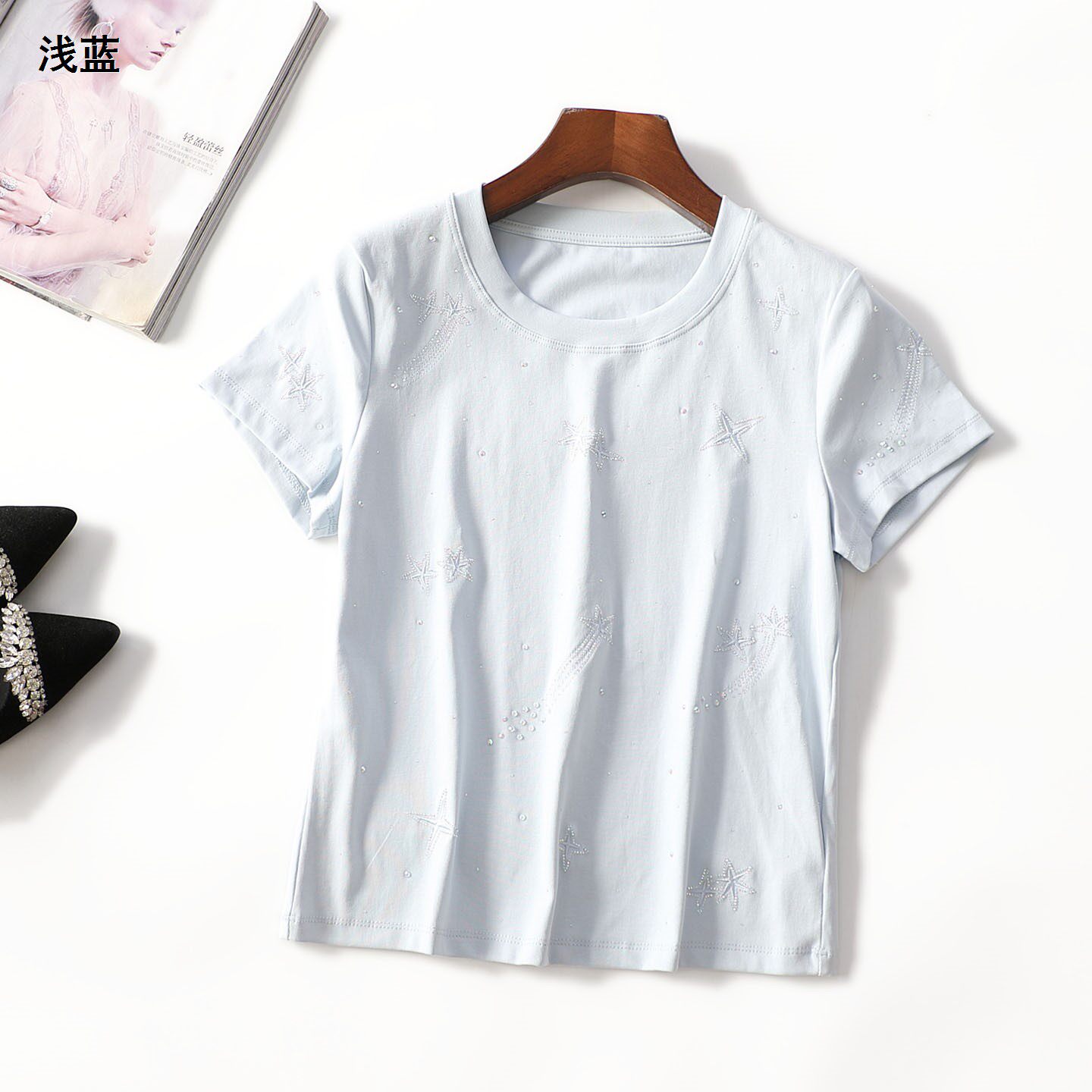 249549 夏T恤 女中长款短袖套头.L.XL.2XL.3XL.4XL
