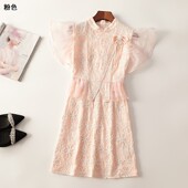 连衣裙 立领短袖 245816 夏长款