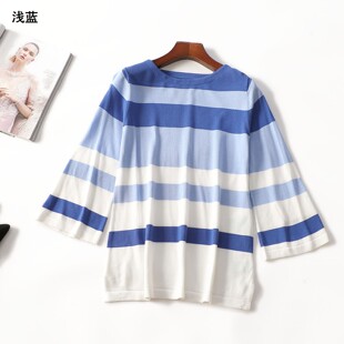 249949 秋针织衫 女中长款九分袖套头.M.L.XL