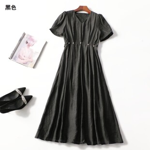 短袖 女加长款 套头 夏连衣裙 248438