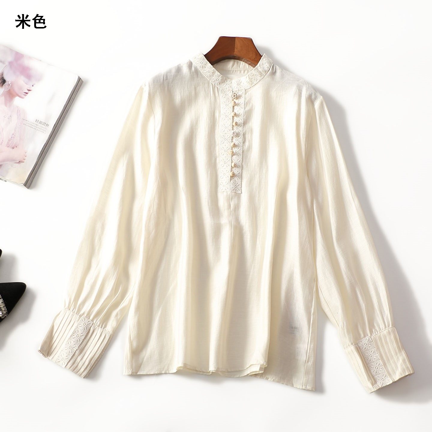 413520 春衬衫 女中长款长袖套头.2XL.3XL.4XL
