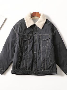 245008 冬羽绒服 女中长款长袖翻领.M