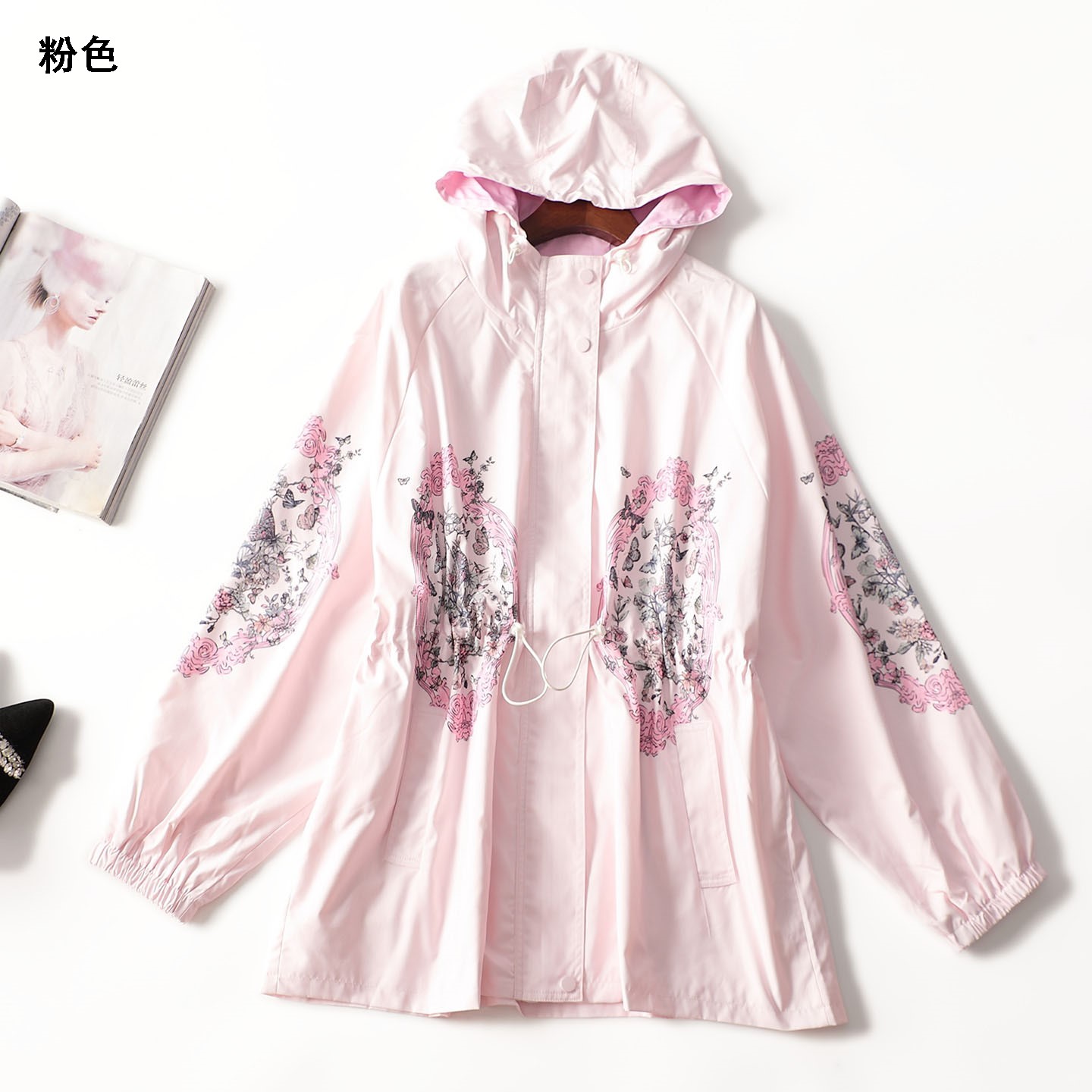 246369 秋外套 深圳女中长款长袖拉链清仓