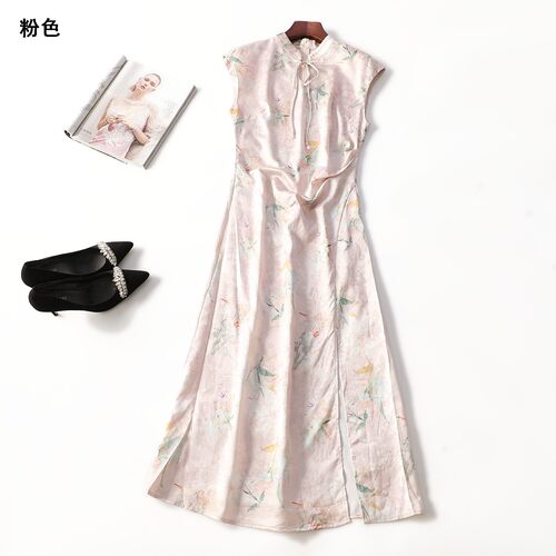 413986 夏连衣裙 女加长款无袖套头.M.L.XL.2XL