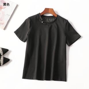 411615 夏T恤 女中长款短袖圆领现货