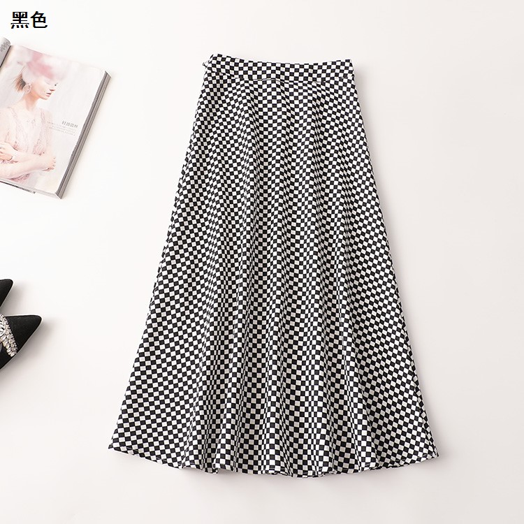 408801 夏半身裙 女印花加长