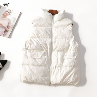 249874 冬中长款套头无袖羽绒服