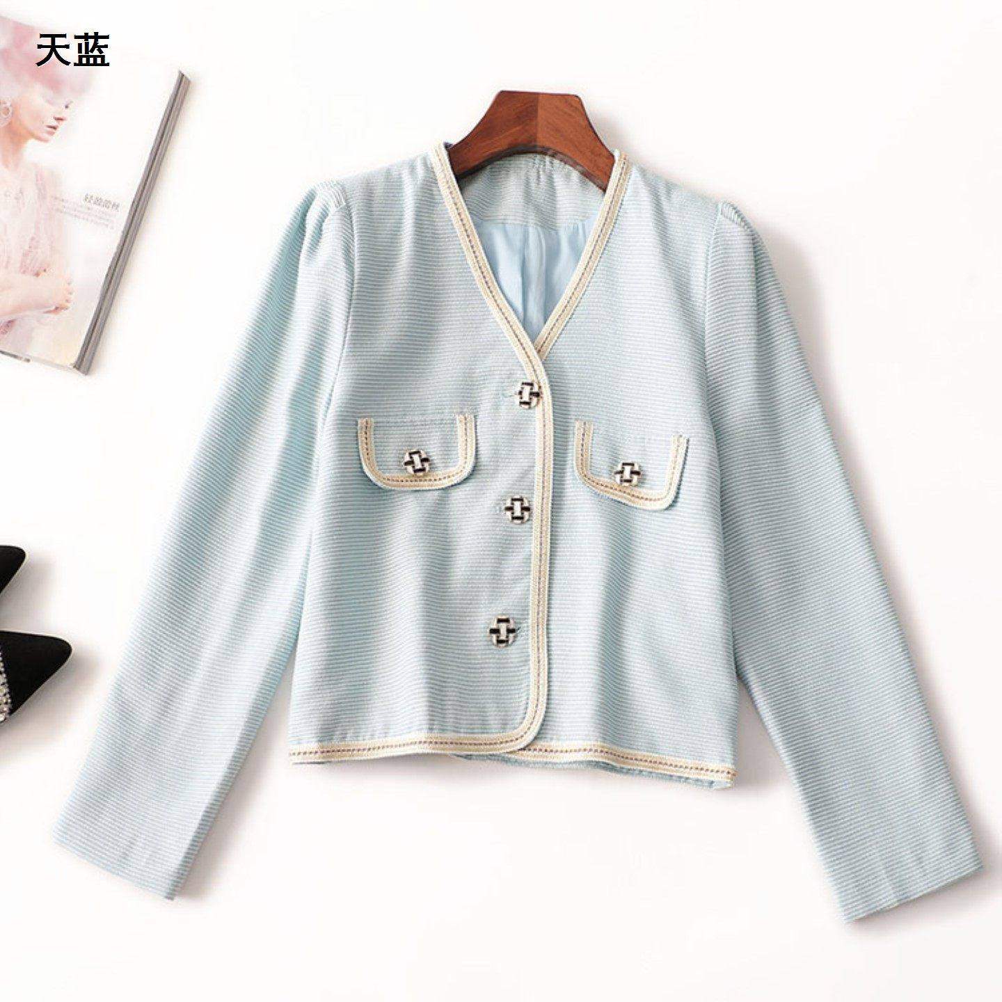 409806 秋外套 深圳女短款长袖V领现货,女装/女士精品,短外套,淘宝优惠券,粉丝福利购,淘宝优惠卷