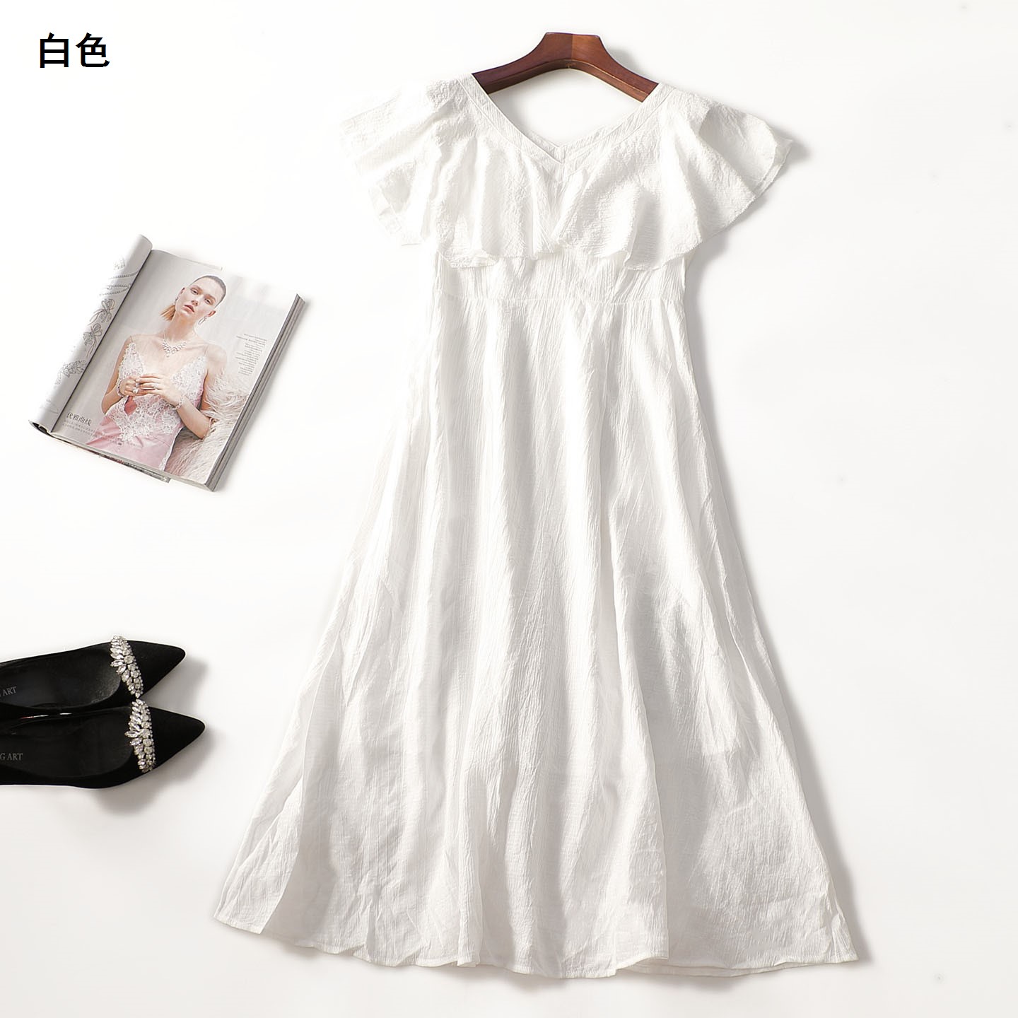 507432 夏连衣裙 女加长款短袖套头