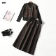 女装 超值精品3件套秋中长款 单排扣长袖 248032新款 马夹半身裙套装