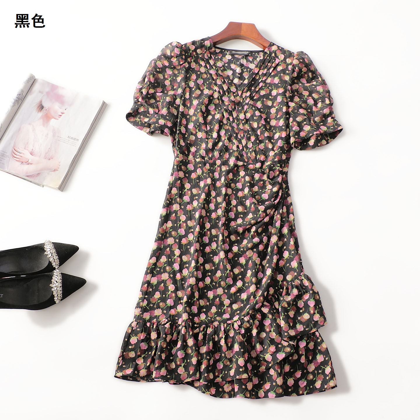 503226 夏连衣裙 女长款短袖套头清仓