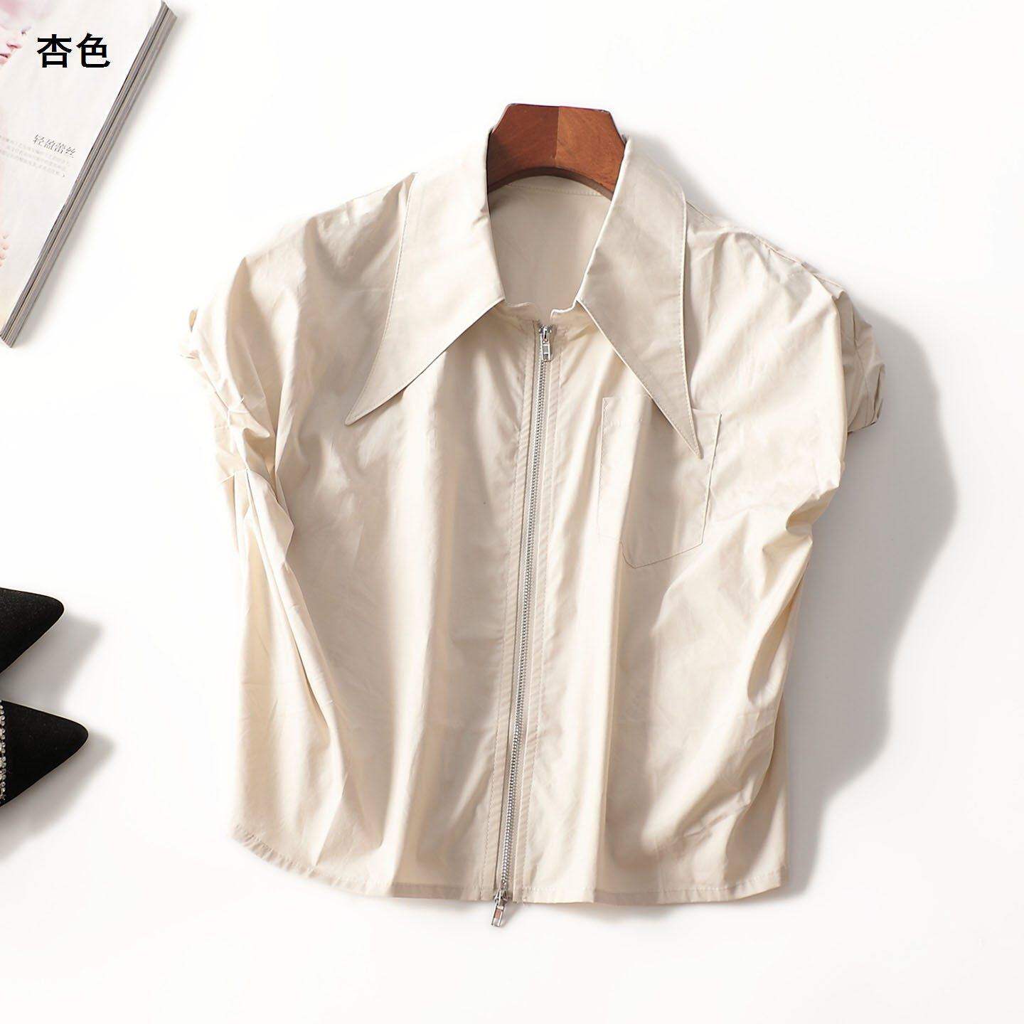 246157 夏衬衫 深圳女短款无袖拉链
