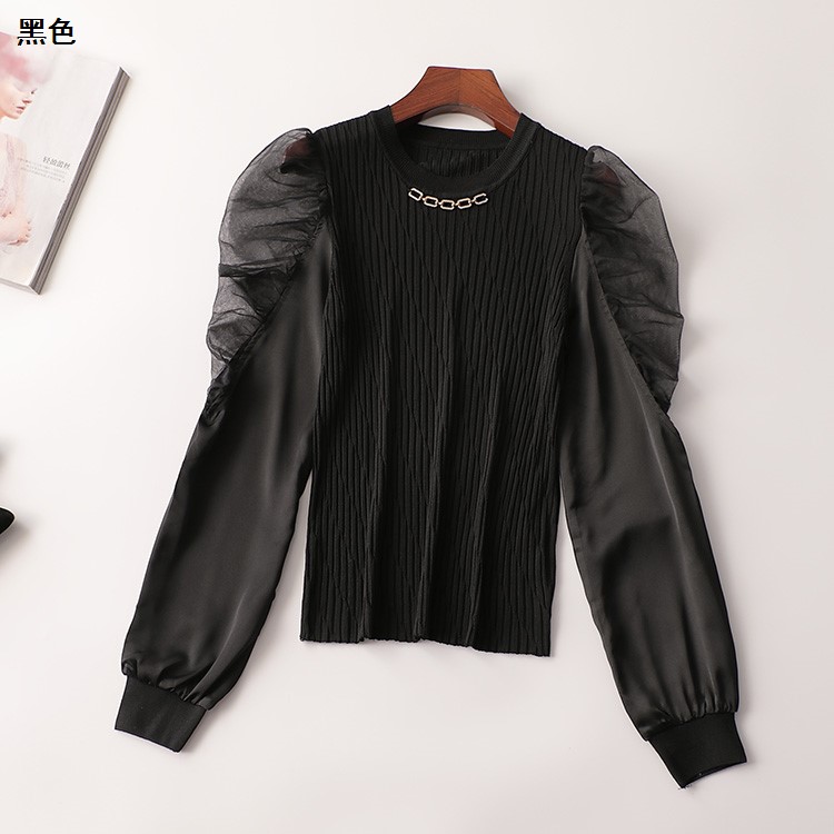 239515 秋针织衫 深圳女中长款长袖圆领现货