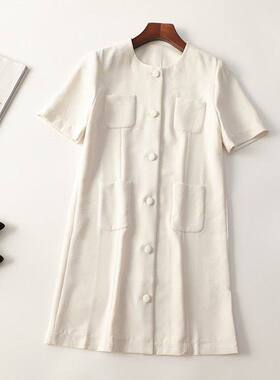 245522 夏连衣裙 深圳女长款短袖圆领清仓