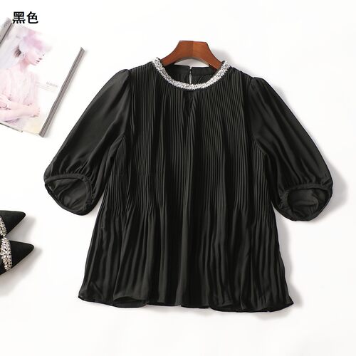 249463 春上衣 女中长款七分袖套头.M.L.2XL