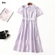 连衣裙 翻领短袖 411839 天丝夏加长款
