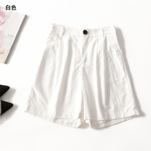 246328 麻夏五分休闲裤