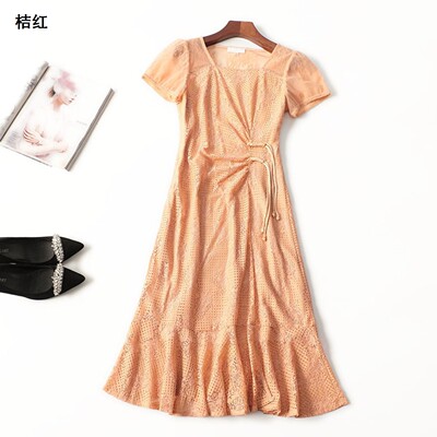 245382 夏连衣裙 女加长款短袖V领.M.L.XL.2XL.3XL