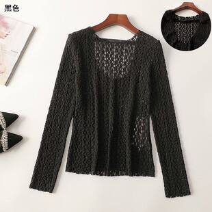 245697 秋上衣 女中长款长袖圆领现货