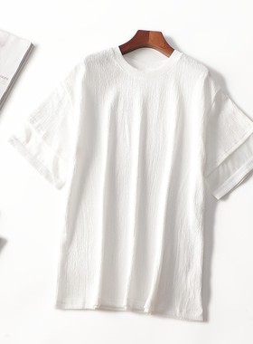 246521 夏中长款套头五分袖T恤