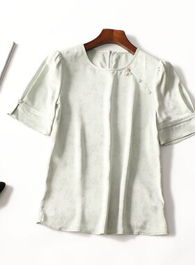 249183 夏上衣 女中长款五分袖套头.L.XL.2XL.3XL.M