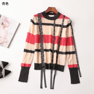 长袖 深圳女中长款 圆领50 秋马海毛针织衫 244846