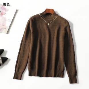 247971 冬针织衫 女加绒中长款长袖套头.M