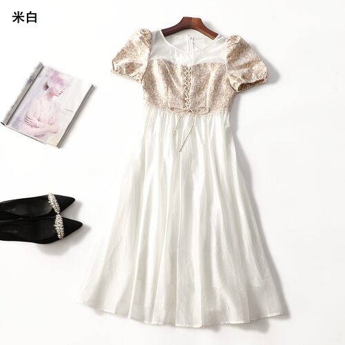 249146 夏连衣裙 女加长款短袖套头.S.M.L