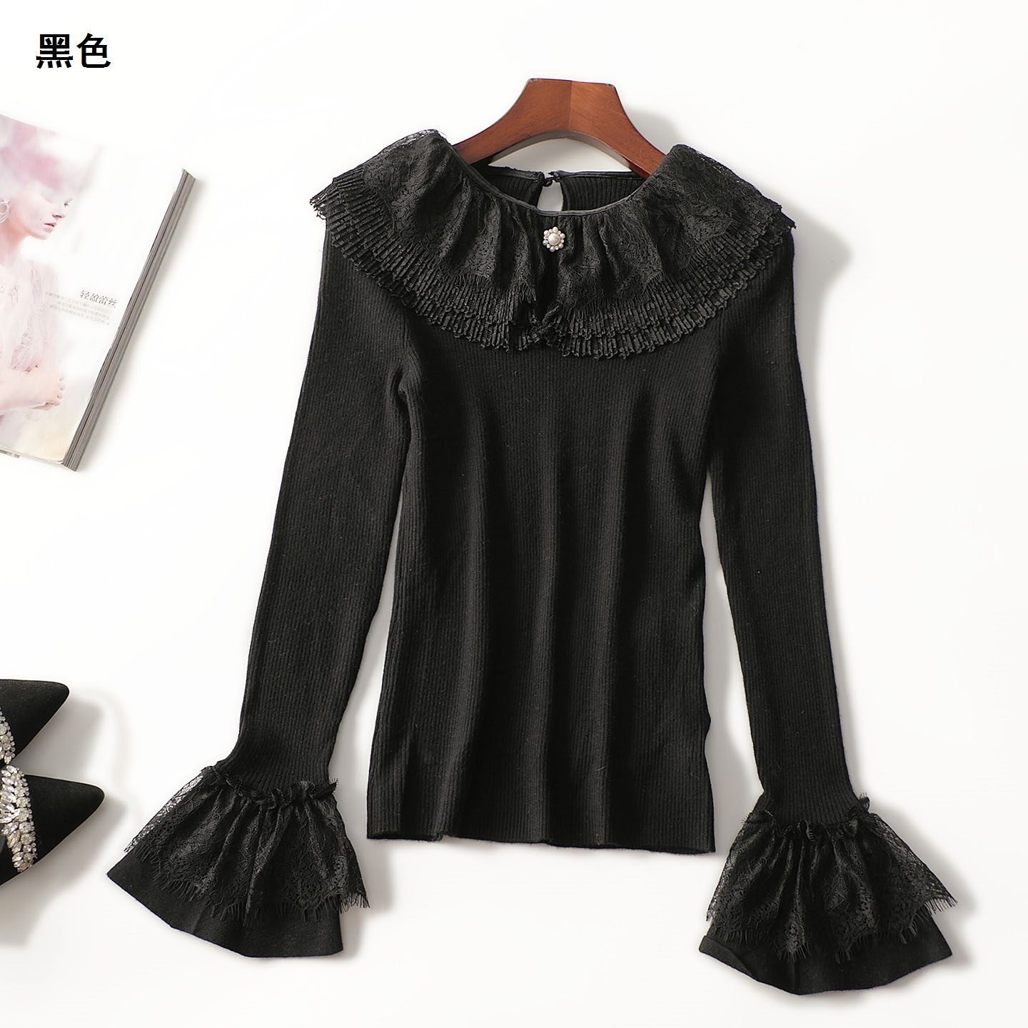 246951超值高档品牌女装精致宫廷名媛羊毛重工毛衣秋长袖针织衫,女装/女士精品,毛针织衫,淘宝优惠券,粉丝福利购,淘宝优惠卷