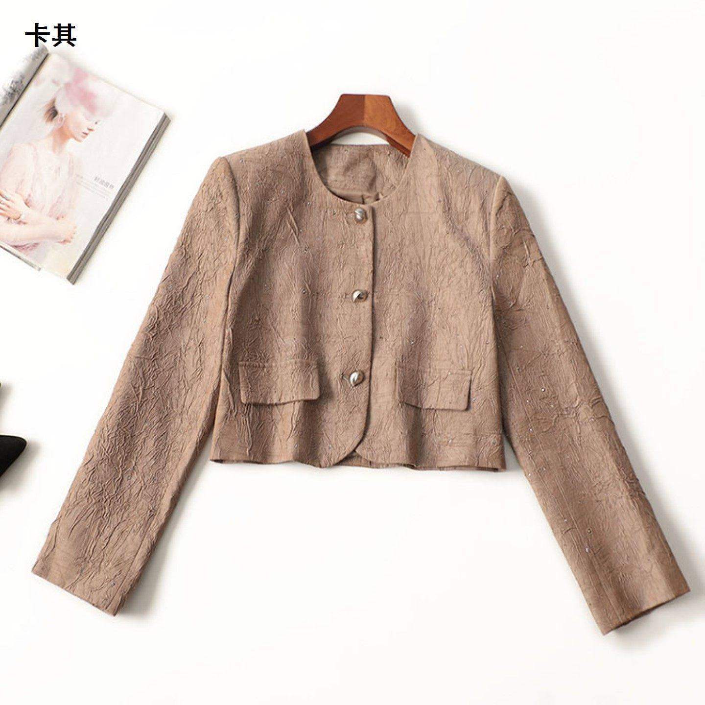 245167 秋外套 深圳女短款长袖圆领现货,女装/女士精品,短外套,淘宝优惠券,粉丝福利购,淘宝优惠卷