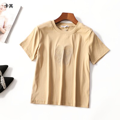 414458 夏T恤 女中长款短袖套头.M.L.XL.2XL.3XL