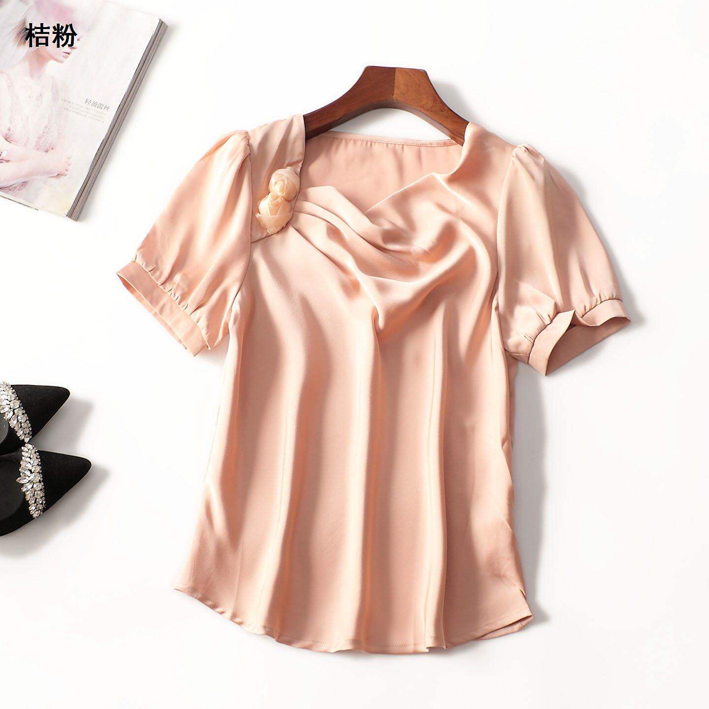 246523 夏衬衫 女中长款短袖套头清仓